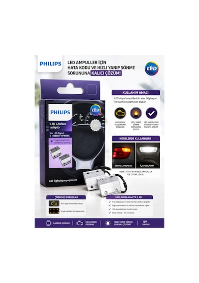 Led Canbus Adaptör T10 W5w R5w Led Hata Kodu Giderici Ve Hızlı Yanıp Sönme Önleyici