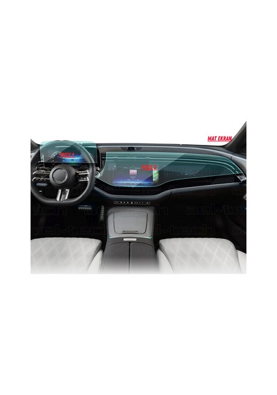 Mercedes E180 2024 Hayalet Gösterge Ve Yolcu Ekran Uyumlu Mat Ekran Koruyucu