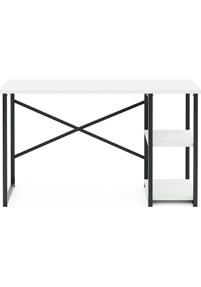 Ceramical Msr Raflı Ofis Bilgisayar Çalışma Masası Beyaz 60 x 120 x 72 CM
