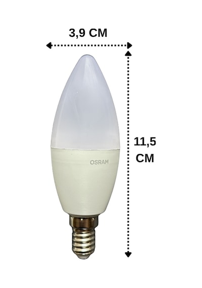 4 Adet Ledvance 7,5w Sarı Işık 2700k E14 Duylu İnce Duy Led Ampul