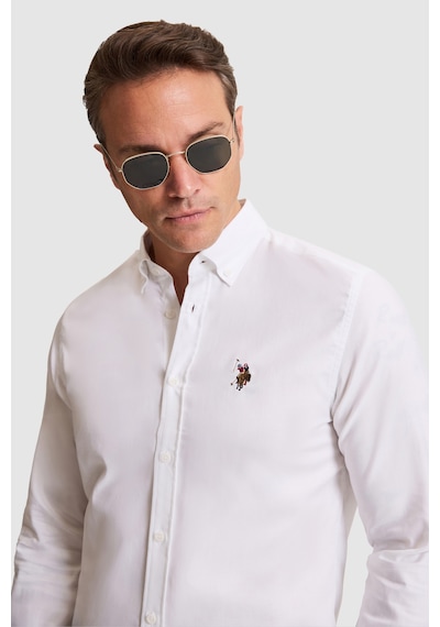 U.s. Polo Assn. Erkek Beyaz Gömlek Basic 50332757-vr013