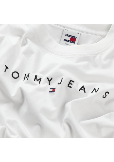 Tommy Hilfiger Erkek Marka Logolu Organik Pamuklu Bisiklet Yakalı Günlük Kullanıma Uygun Beyaz T-shirt Dm0dm20744 Ybr