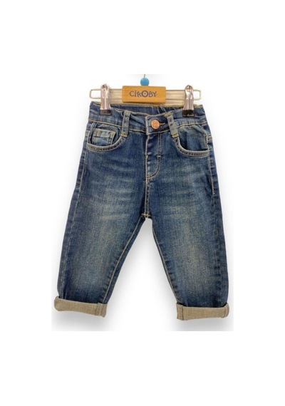 Çikoby Erkek Bebek Kot Pantolon-13808 Mavi