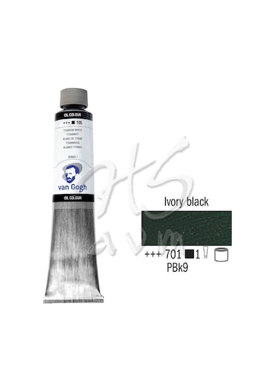 Van Gogh Yağlı Boya 200 ML Seri:1 No:701 Ivory Black