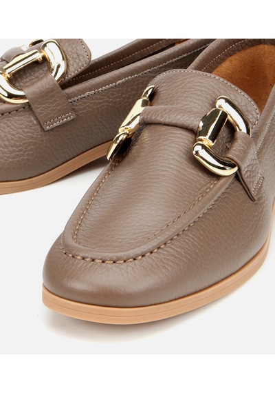 Hotiç Kadın Deri Vizon Tokalı Klasik Loafer