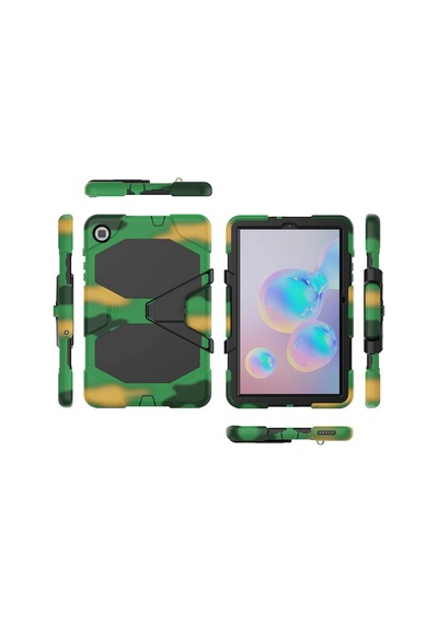 Gld-spt- Newface Samsung Uyumlu Galaxy P610 Tab S6 Lite 10.4 Kılıf Griffin Tablet Kapak - Kamuflaj