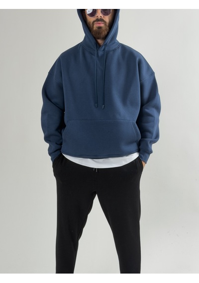Cocopelli Erkek Şardonlu İndigo Hoodie Coc2605 Çok Renkli