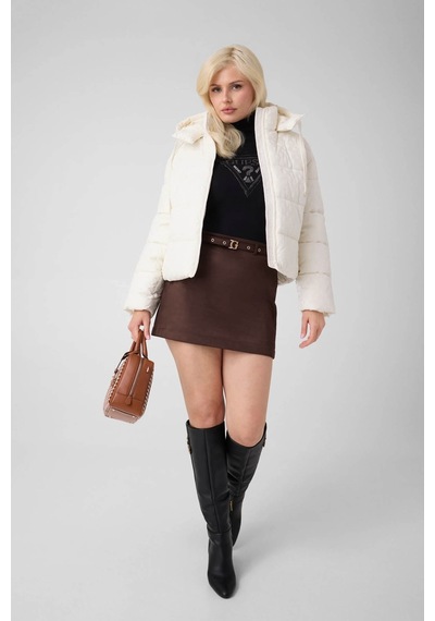 Guess Kısa Şişme Beyaz Kadın Mont W6bl56w4195-g012