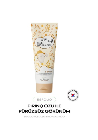 Aydınlık Görünüm Pirinç İçeren Kore Temizleme Köpüğü Esfolio Korean Rice Cleansing Foam