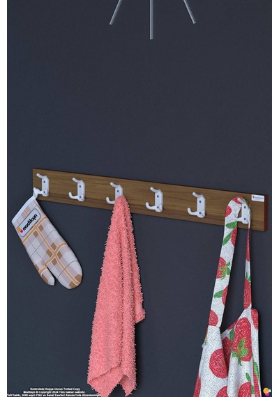 Arı 18 Kancalı Mutfak Askısı 3'lü Set 81,4x9,6 Cm - Şık Tasarım, Çok Amaçlı Düzenleyici Ve Yer Tasarrufu Kahverengi Arı 18 Kancalı Mutfak Askısı 3'lü Set 81,4x9,6 Cm - Şık Tasarım, Çok Amaçlı Düzenleyici Ve Yer Tasarrufu Kahverengi