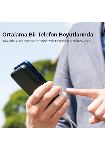 Omars 10000mah 20w Type-c Pd Ve 2 Usb-a Üç Çıkışlı Led Powerbank