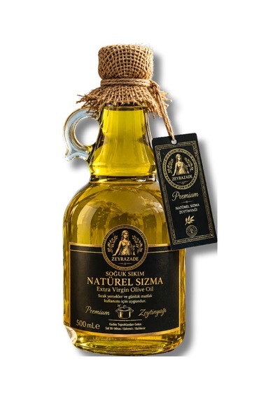 Zeyrazade Premium Erken Hasat Soğuk Sıkım Sızma Zeytinyağı Sıcak Yemekler Ve Günlük Mutfak Kullanımı İçin 500 ML