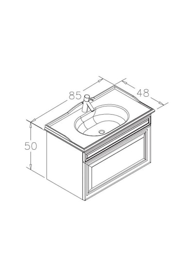 Orka Desıgn 85 Alt Modül + Lavabo Mat Beyaz Diğer Orka Desıgn 85 Alt Modül + Lavabo Mat Beyaz Diğer