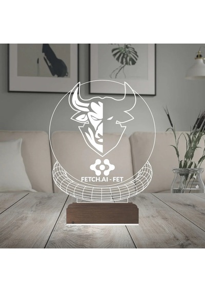 Luvivia Crypto Fetch Ai Fet Coin Kripto Finans 3d Lamba - Masa Gece Lambası Şeffaf