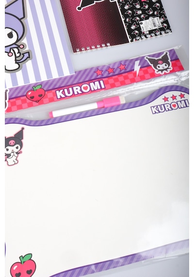 X Dekomus Lisanslı Kuromi 19 Parça Hobi Eğlence Seti Kuru Boya,oyun Hamuru,resim Defteri Altın