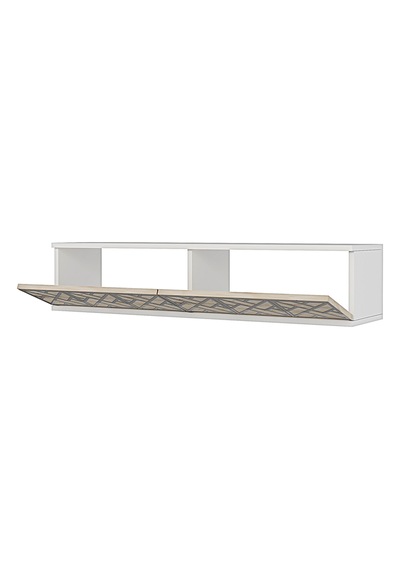 Da1238bts Arex Dresuar , Antre Hol Rafı Beyaz-traverten-silver 120cm