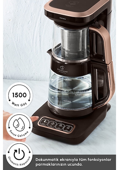 Karaca Çaysever Robotea Pro Connect 4 İn 1 Konuşan Cam Çay Makinesi
