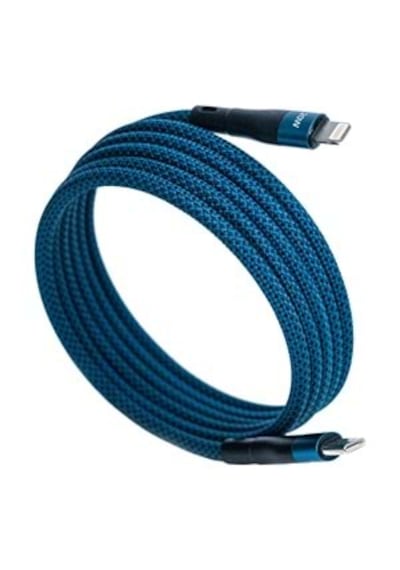 Ks-cl01 Mavi Manyetik Usb-c Lightning Kablosu 1 M, Süper Hızlı