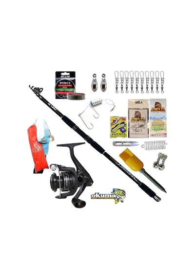 Okuma Revenger Rv-6000a 360cm 100-200gr Black Fight Profesyonel Kıyı Olta Takımı Seti