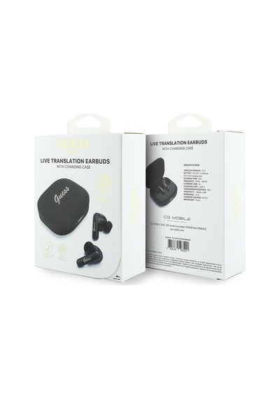Guess GUTWSX45PGSK Lisanslı Script Metal Yazı Logolu Bluetooth 5.4 Kulak İçi Kulaklık