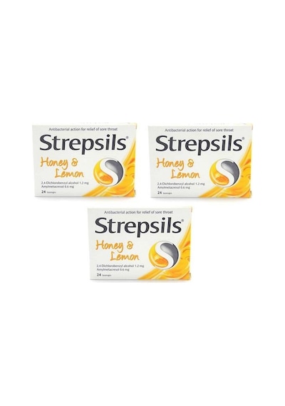 Strepsils Bal ve Limon Aromalı Pastil 24 Pastil 3'lü