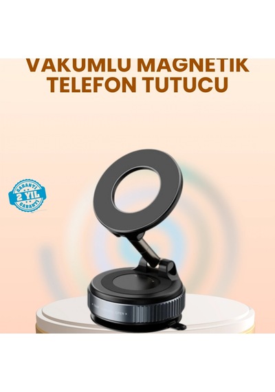 360 Döner Vakumlu Manyetik Araç Telefon Tutucu Alüminyum Alaşım Gövde Çok Renkli