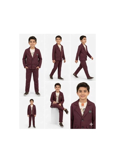Veraura Lifestyle 2-9 Yaş Jagger Kumaş 3 Parça Çocuk Takımı Bordo