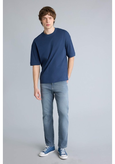Defacto %100 Pamuk Loose Fit Basic Tişört G4728ax26smnv249 Lacivert-nv249