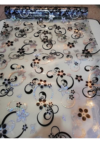 Şefaf Masa Örtüsü 120X150Cm 1.8Mm Pvc Masa Örtüsü Desenli Koruyu