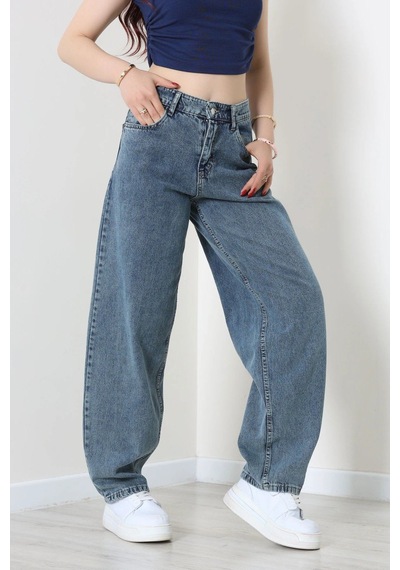 Modi Baggy Kot Pantolon Mavitint - 31158.2059. Açık  Mavi