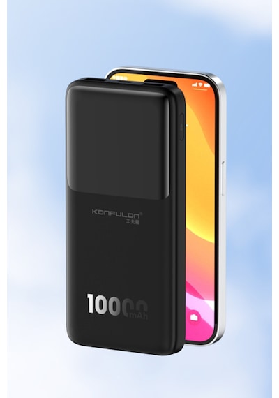 Konfulon A35 10.000 Mah 15w Mini Powerbank - Siyah siyah