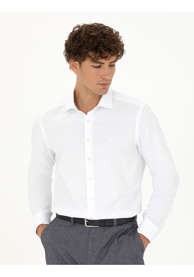 Pierre Cardin Erkek Beyaz Desenli Gömlek 50275686-vr013 Beyaz