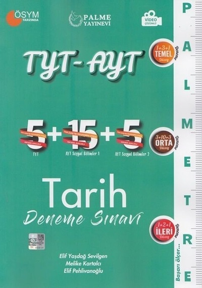 Palme Yayınları Tyt Ayt Tarih Deneme Sınavı/Melike Kartalcı.Elif
