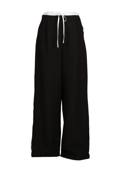 Ysatis Oversized Minimalist Kadın Pantolon - Yüksek Bel - Günlük Kullanım Siyah