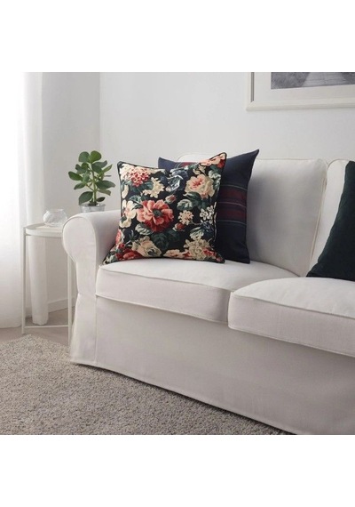 Ikea Leıkny Yastık Kılıfı 50 X 50 Cm Siyah - Kırmızı - Bej Çok Renkli
