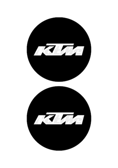 Ktm Yazılı Koruma Takozu Motosiklet Damla Sticker Modeli Siyah
