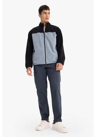 Defacto Relax Fit Yarım Balıkçı Yaka Fermuarlı Polar Hırka F0449ax25aubk81 Siyah-bk81