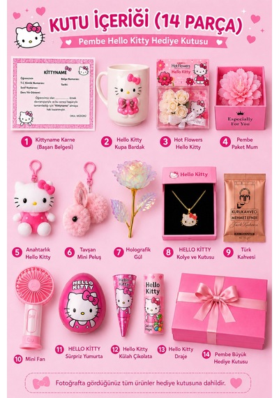 Hello Kitty Set Pembe Takım Figürlü Ve Karakterli Paket