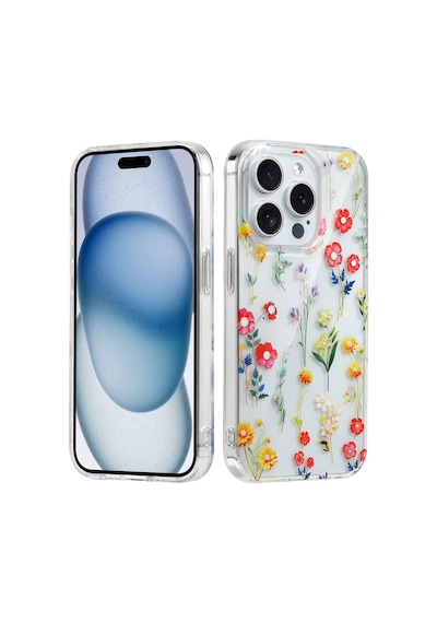 İphone 13 Pro Uyumlu Kılıf Solmayan Imd Baskı Desenli, Şeffaf Tpu+pc Botanik Kapak