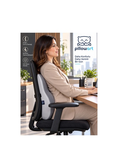 Ergonomik Bel Desteği - Visko Sırt Minderi Bel Yastığı