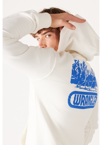 Wrangler Regular Fit Normal Kesim Kırık Beyaz Erkek Kapüşonlu Sweatshirt W232258102 Kırık Beyaz Wrangler Regular Fit Normal Kesim Kırık Beyaz Erkek Kapüşonlu Sweatshirt W232258102 Kırık Beyaz