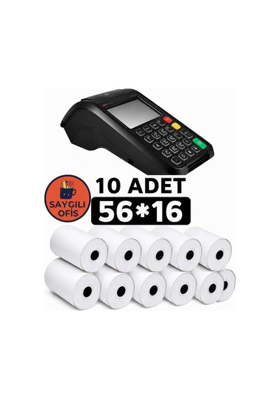 Termal Yazar Kasa Pos Rulosu 56 Mm X 16 Mt 10 Adet