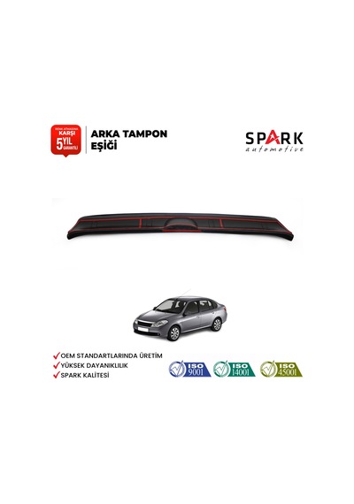 Renault Symbol 2009-2013 Yıl Aralığı Uyumlu Arka Tampon Eşiği Mat