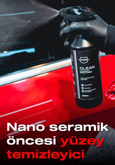 Nasiol Clean Seramik Kaplama Öncesi Yüzey Temizleyici Genel Temizleme 500ML Araç Ev Temizlik Spreyi