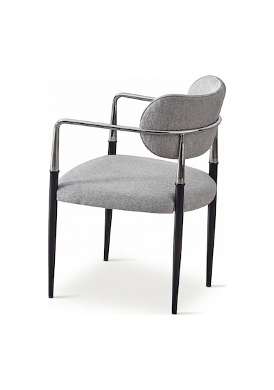 Elegance Kolçaklı Metal Mutfak Sandalyesi Gri