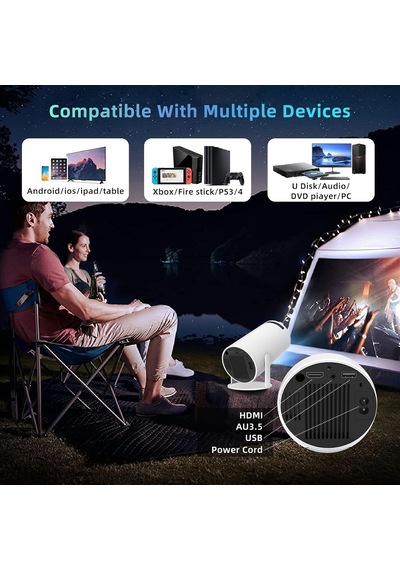 Ayrex Limimart 5g Wifi Projektör, 4k Destek, 130 '' Ekranlı 5.0 Bluetooth Hoparlör, Otomatik Keystone Düzeltme, Andr