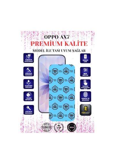 Oppo Ax7 Uyumlu Nano Esnek Ekran Koruyucu 9h+ Kırılmaz Flexible Nano