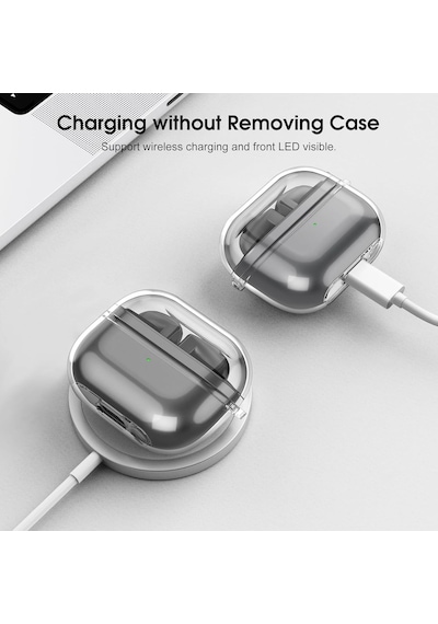 Samsung Galaxy Buds3 / Galaxy Buds3 Pro Ve Galaxy Buds3 Fe Uyumlu Şeffaf Premium Kulaklık Kılıfı, Silikon Kulaklık İpi Ve 3'ü 1 Arada Bluetooth Kulaklık Temizleme Kalemi Seti Şeffaf