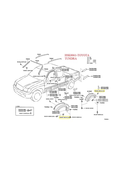 Toyota Uyumlu DAVLUMBAZ TAMPON Klips 90189-06214 9018906214 HSK0061