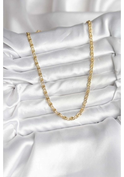 Mey İthalat 14k Gold Renk Kaplama Zincir Model Cm Kadın Kolye 11